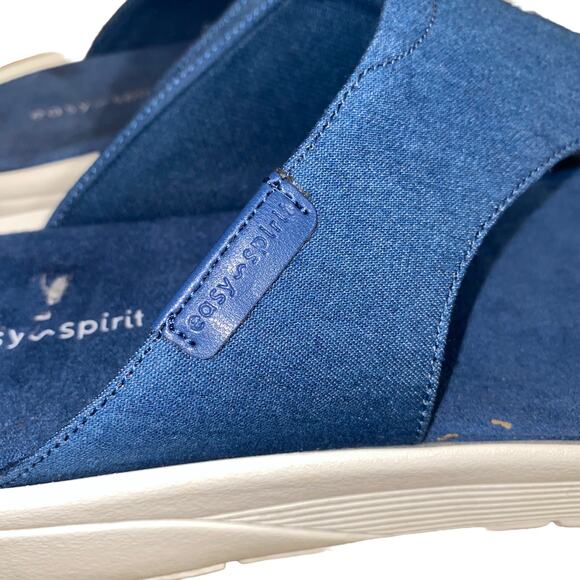 Easy Spirit Rift Slip-On Thong Sandal Blue Comfort Platform Shoes Size 12M - Picture 2 of 11